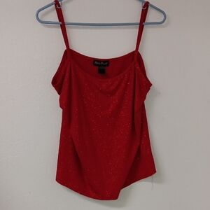 Ashley Stewart Red Sparkle Camisole